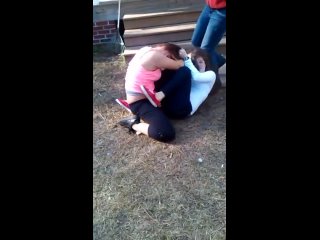 girl handles herself good enough against a bully